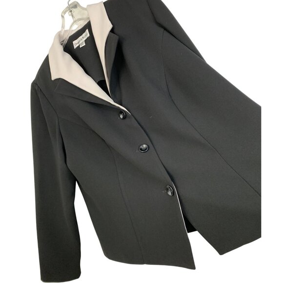 Danny & Nicole Womens Black Suit Seperate Jacket Size 18W Plus EUC 8835 - Picture 1 of 8
